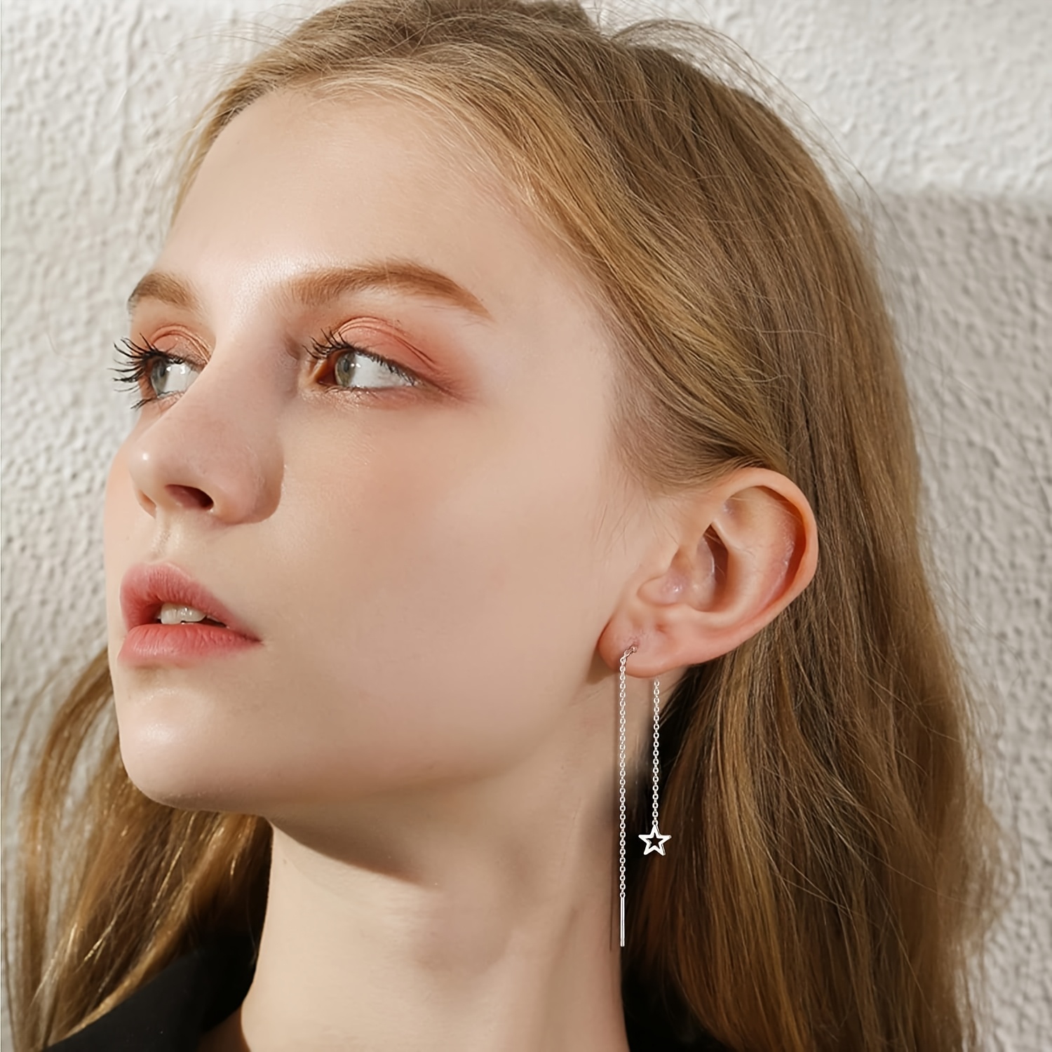 8Pairs Stainless Steel Threader Tassel Earrings - Double Twist Wave Drop Dangle